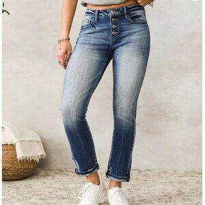 Kancan Signature Women's Mid-Rise Ankle Straight Jean